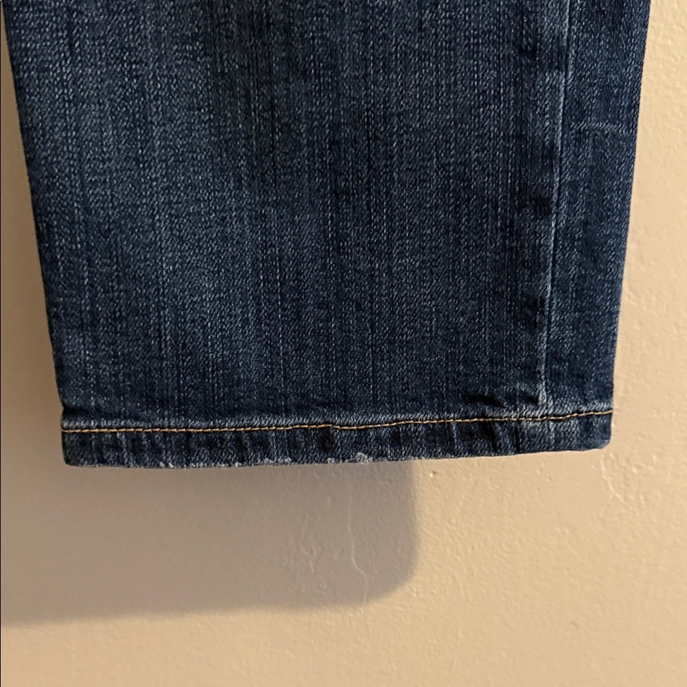 Current/Elliott The Boyfriend Dark Blue Straight Jeans Woman 27 - Picture 5 of 10